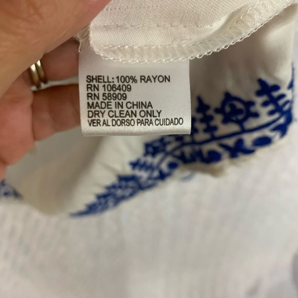 Gianni Bini Embroidered Off Shoulder Top Boho Med - Picture 6 of 8